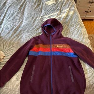Cotopaxi Colorful Hooded Jacket with Stripes